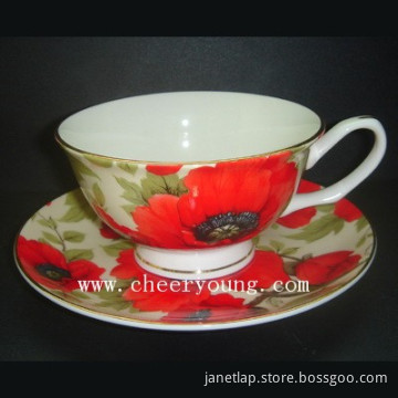 Bone China Cup and Saucer (CY-B533)